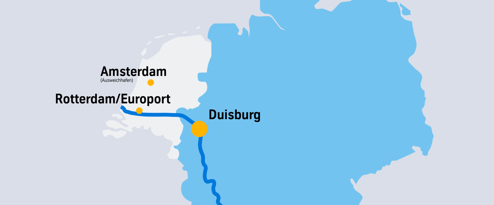 Duisburgs Lage und Umfangreicher und zuverlässiger Schiffsgüterverkehr Duisburgs Lage und Umfangreicher und zuverlässiger Schiffsgüterverkehr